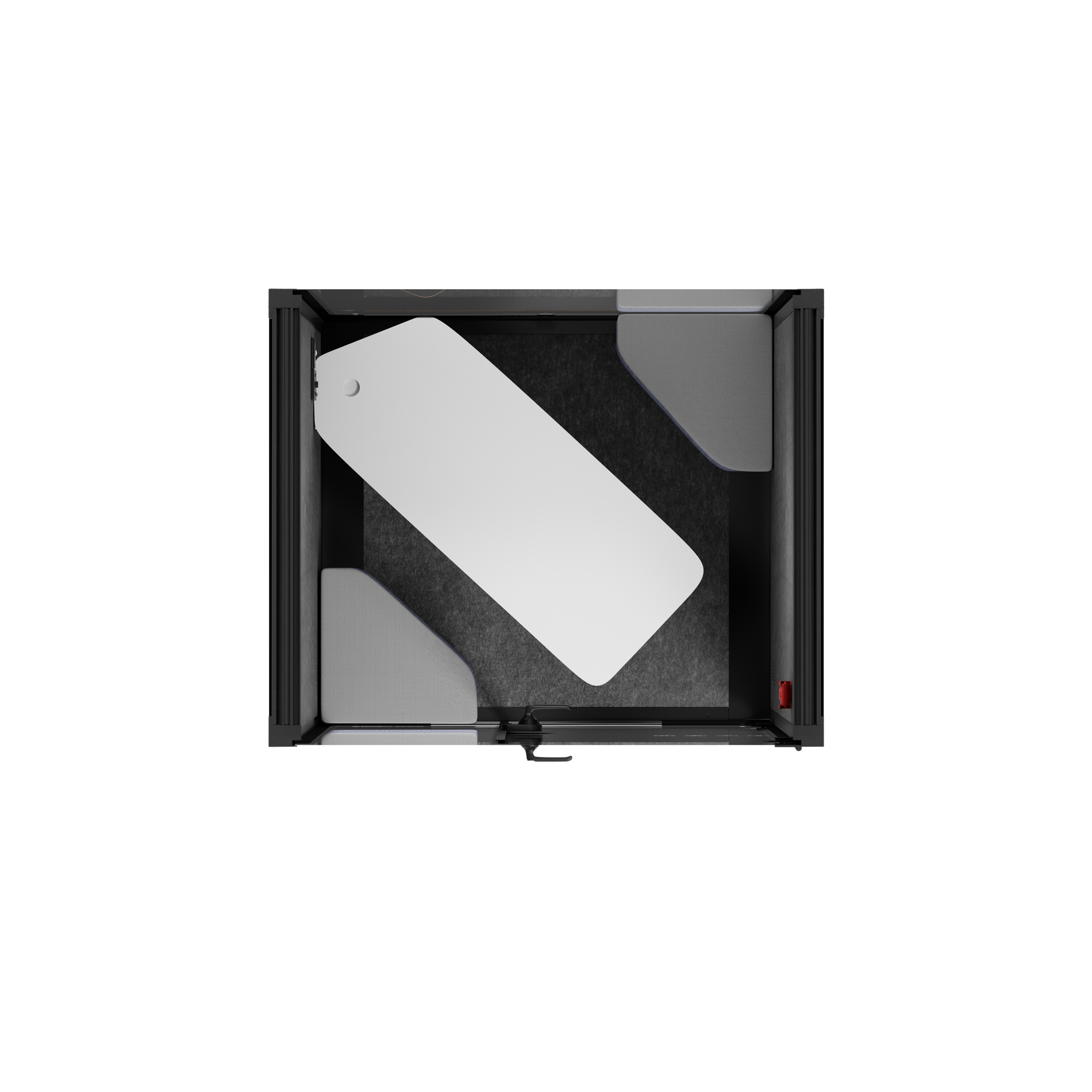 Quell Cabina telefonica da ufficio per due personeLegno / Grigio scuro / Sala riunioni + tavolo + sgabello angolare