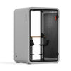 Quell - CoWorker - 1-2 Person Pod Sound Booth Sound Booth Store Light Grey Dark Gray Dual Zoom Room + Device Shelf + 2 Barstools