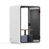Quell - CoWorker - 1-2 Person Pod Sound Booth Sound Booth Store White Dark Gray Meeting Room + Table + Corner Stool