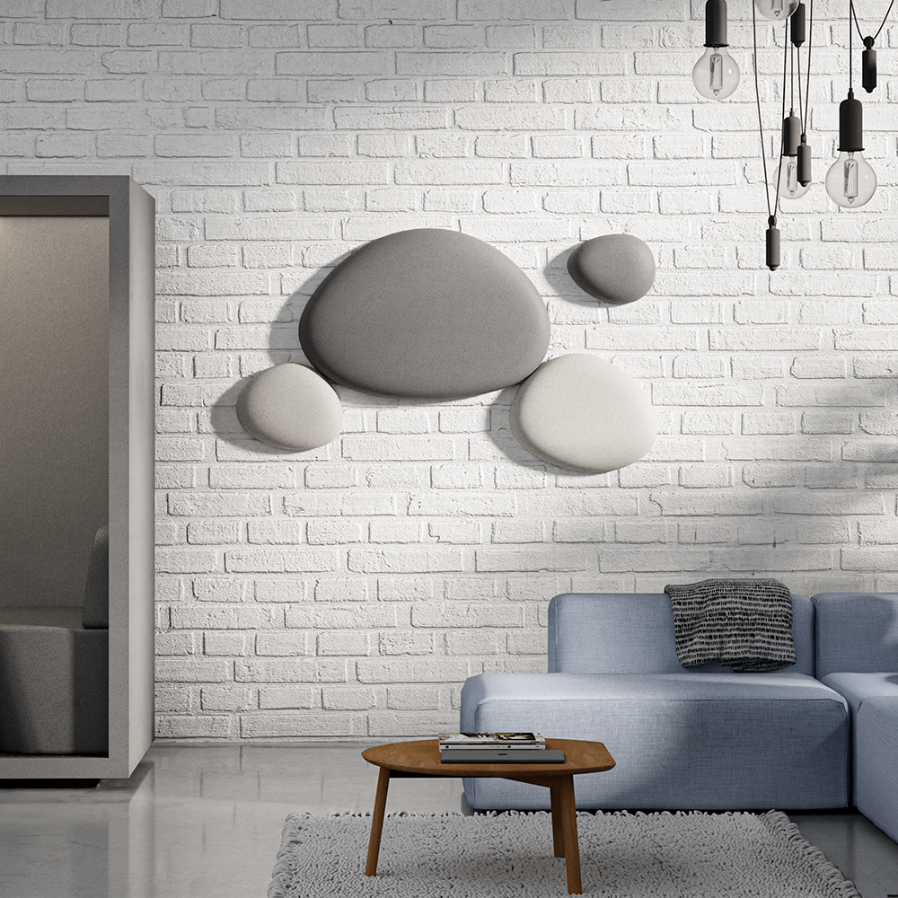 Panneaux acoustiques de plafond et de murDark Grey / Pebble Grey