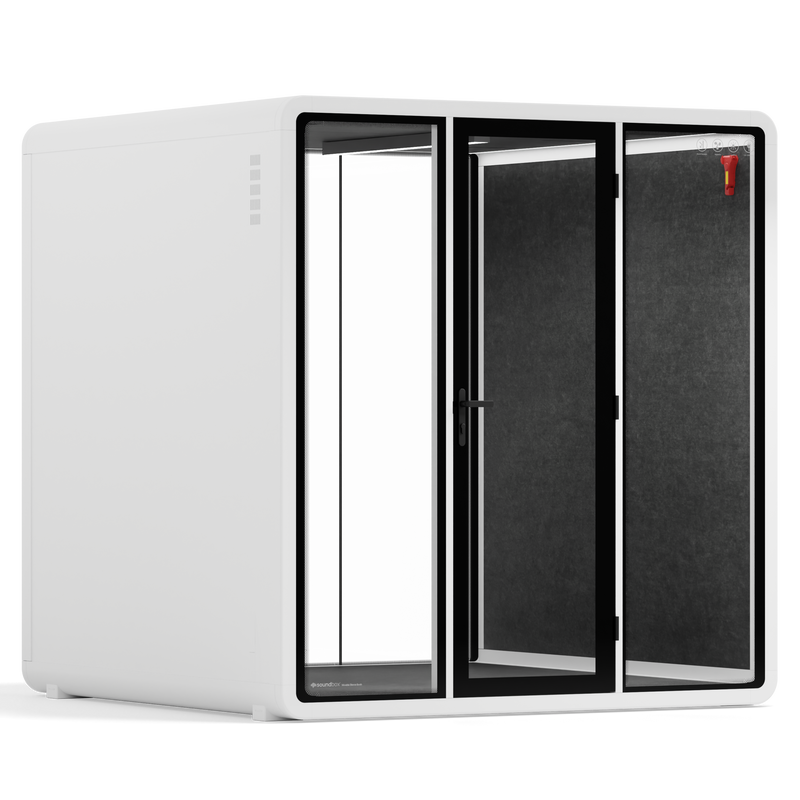 Quell+ - Vergadercabine voor 6 personenWit / Donkergrijs / Geen meubilair