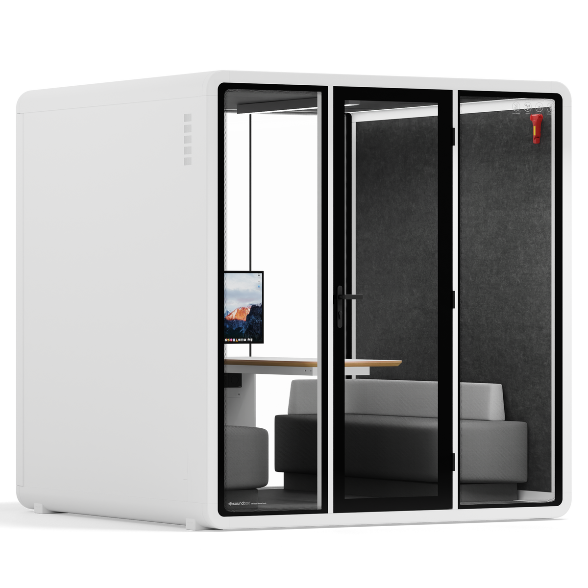 Group Call Stand Quell+ 6 Person Office Pod | Acoustic Meeting Booth | Soundbox Store