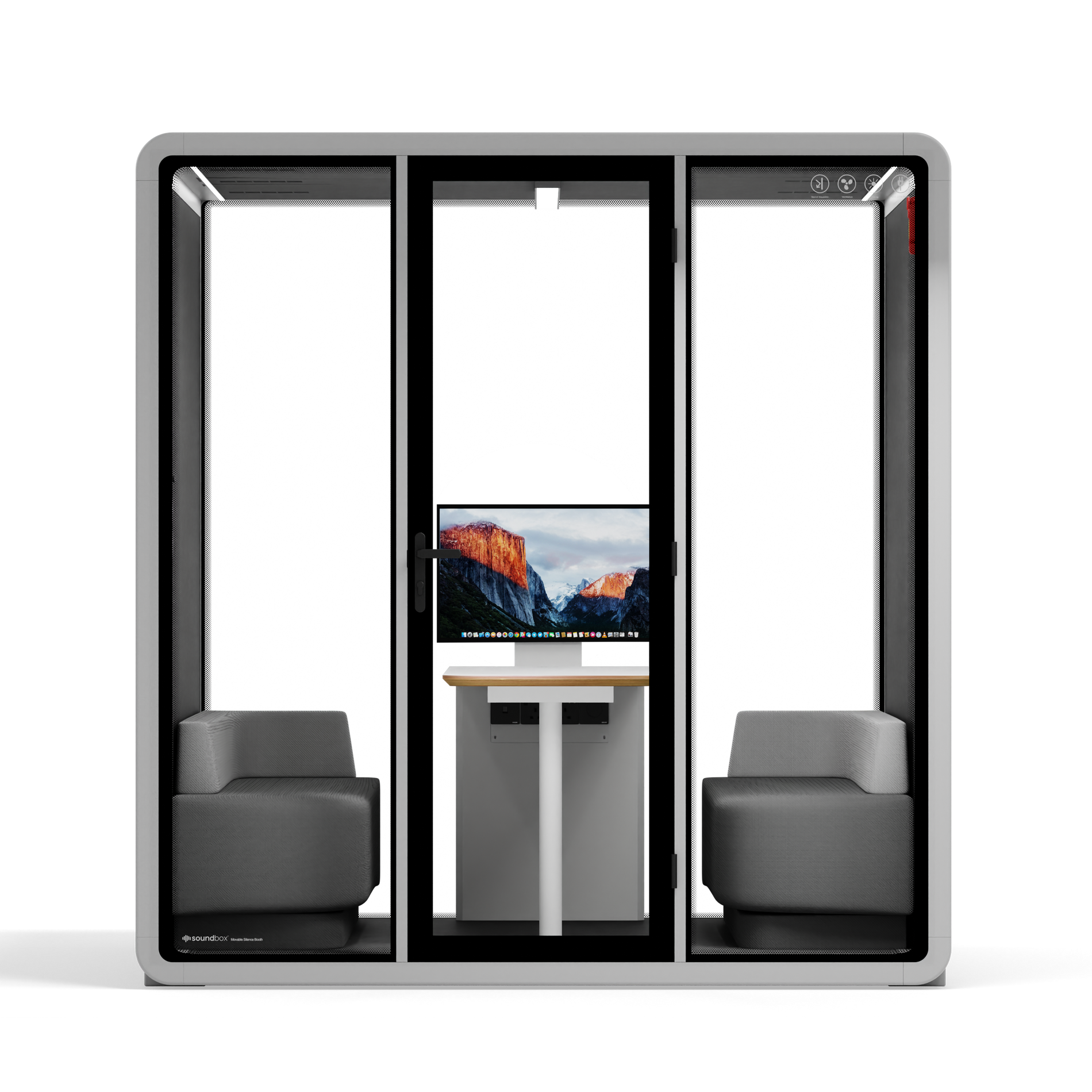 Quell - Coworker - 6-osobowa kabina konferencyjnaLight Grey / Dark Grey / Furniture Set 1
