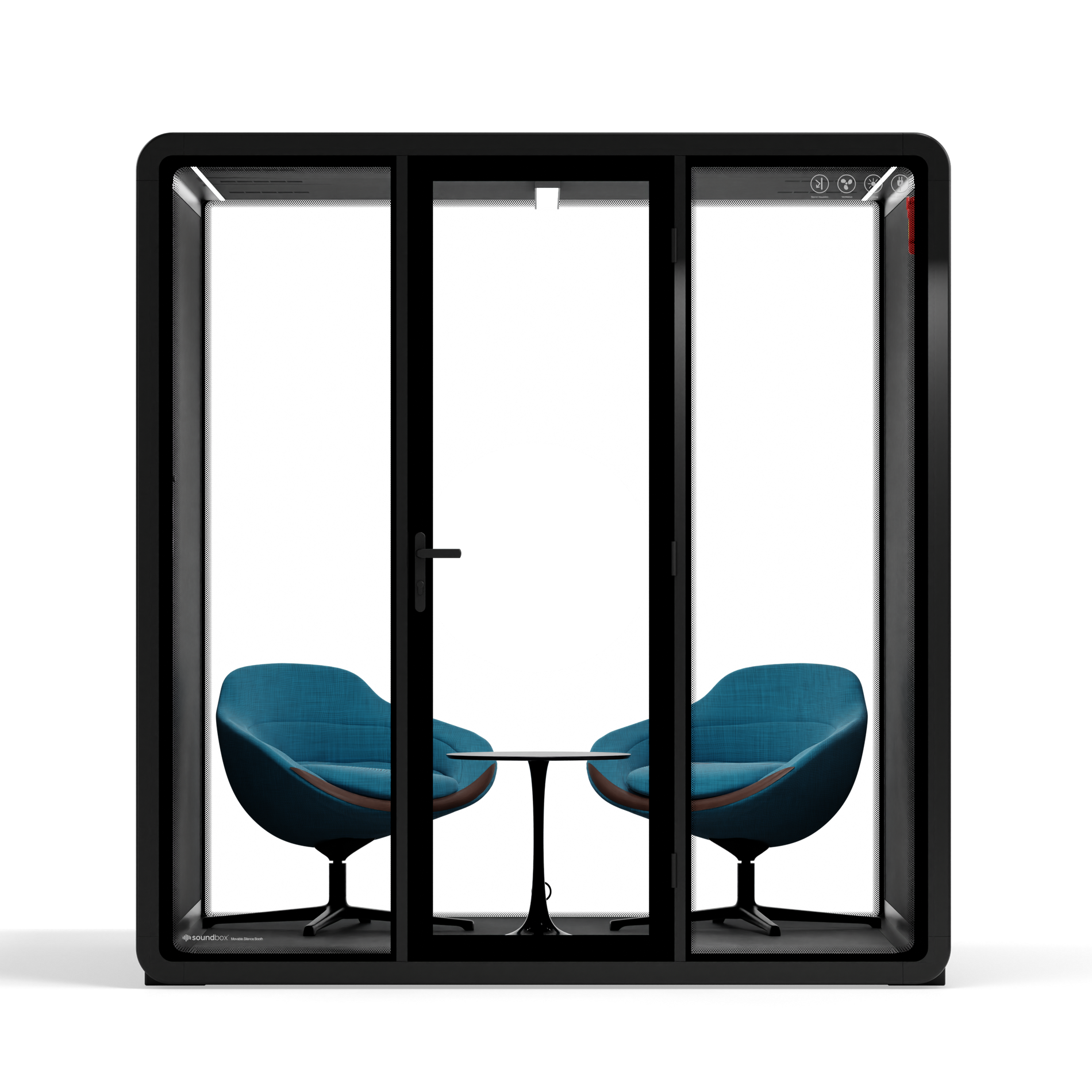 Quell - Coworker - 6-osobowa kabina konferencyjnaBlack / Dark Grey / Furniture Set 2