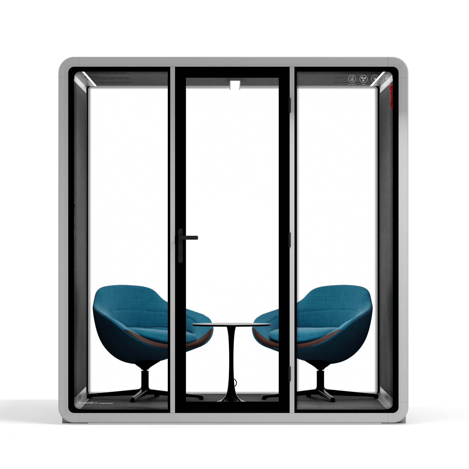 Quell - Coworker - 6-osobowa kabina konferencyjnaLight Grey / Dark Grey / Furniture Set 2
