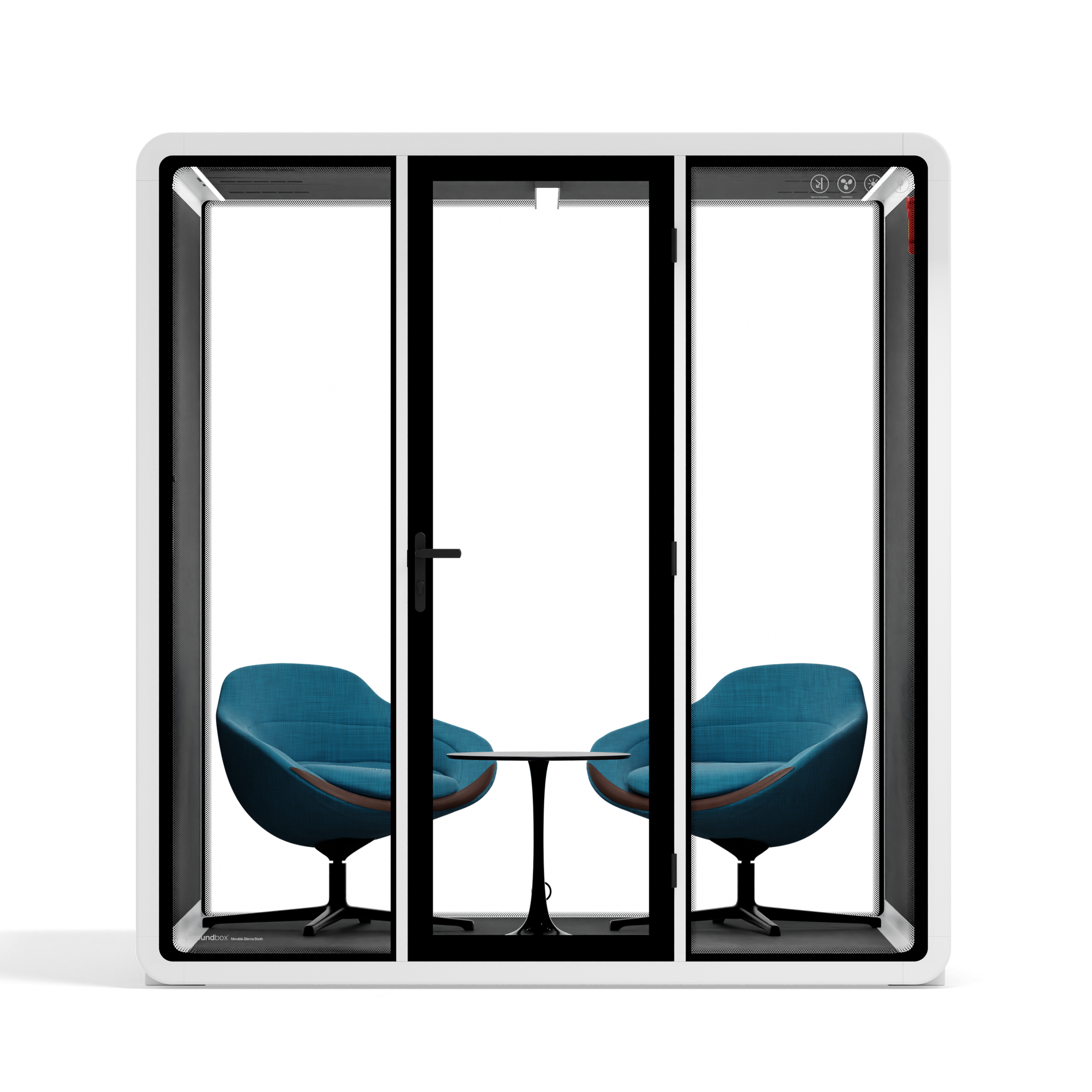Quell - Coworker - 6-osobowa kabina konferencyjnaWhite / Dark Grey / Furniture Set 2