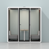 White Quell 2-Person Office Phone Booth by Soundbox Store – soundproof workspace with ergonomic design for private calls