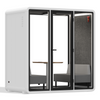White Quell 2-Person Office Phone Booth by Soundbox Store – soundproof workspace with ergonomic design for private calls