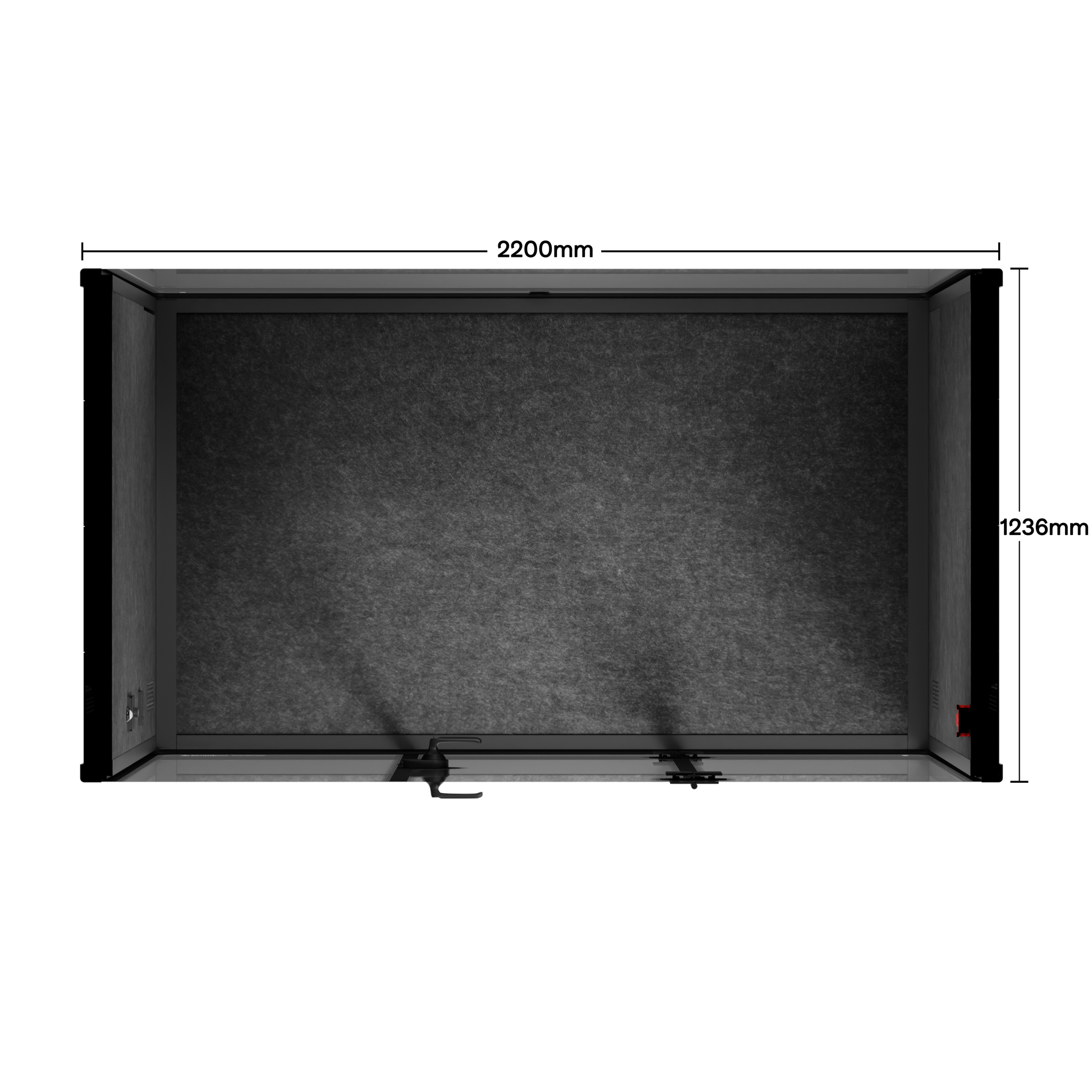 Quelt Demi Booth 2+Charcoal / Dark Grey / No Furniture