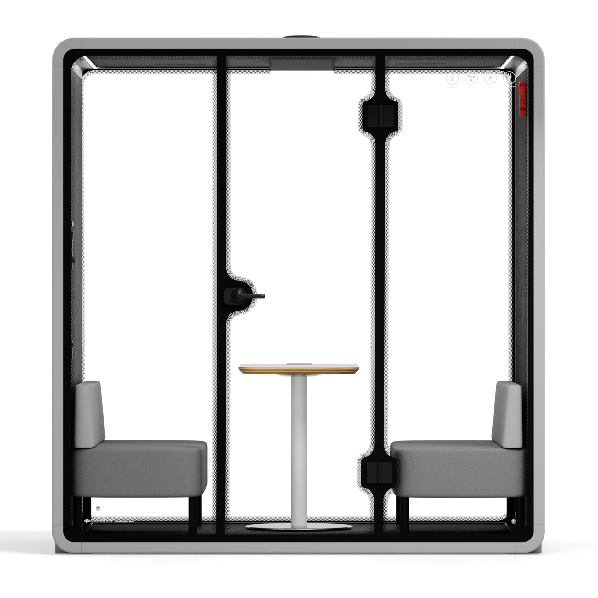 Quelt Demi Booth 2+Light Grey / Dark Grey / Furniture Set 1