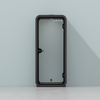 Office Pod Quell Flex by Soundbox Store – glass door open showing recessed floor threshold and perimeter door seal