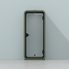 Office Pod Quell Flex by Soundbox Store – dark grey exterior finish with black door frame, side elevation view