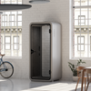 Office Pod Quell Flex by Soundbox Store – three-quarter exterior angle revealing full panel depth and glass door frame