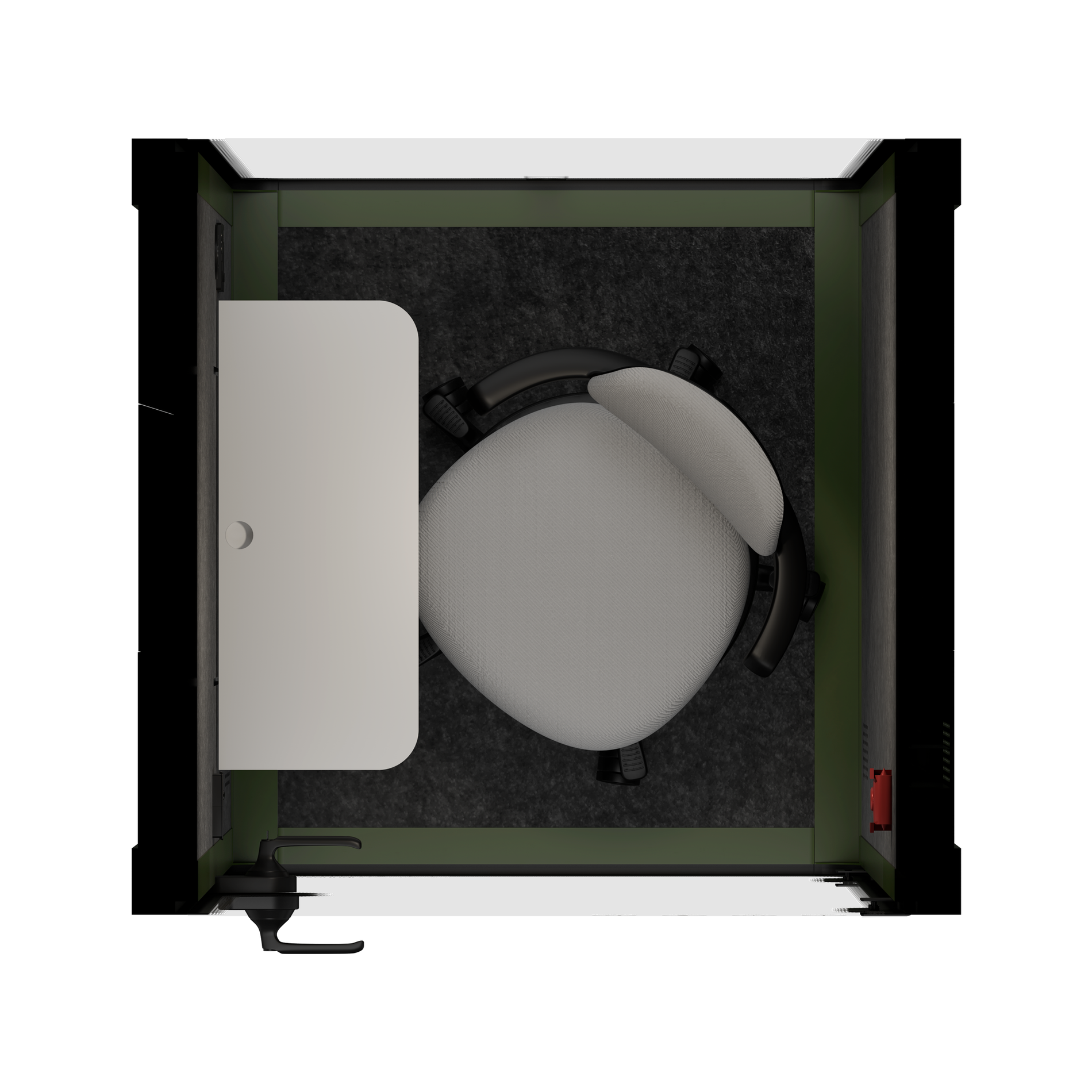 Office Pod Quell FlexWhite / Dark Grey / With Furniture
