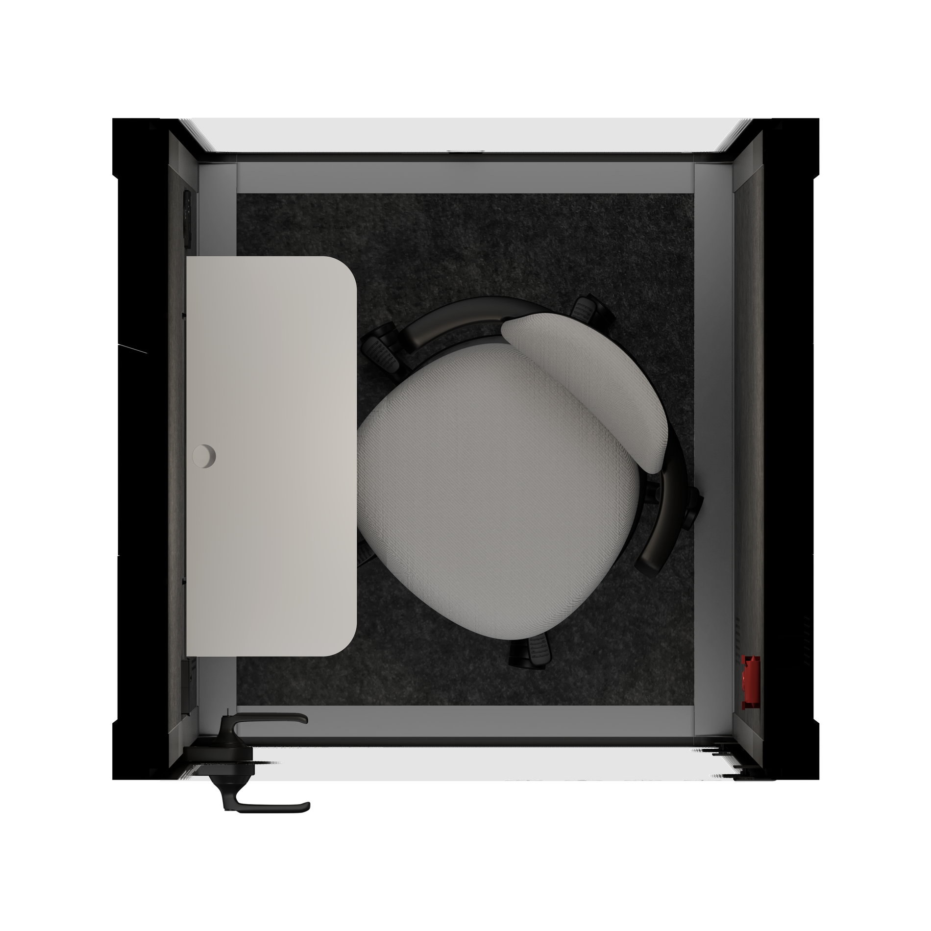 Office Pod Quell FlexWhite / Dark Grey / With Furniture