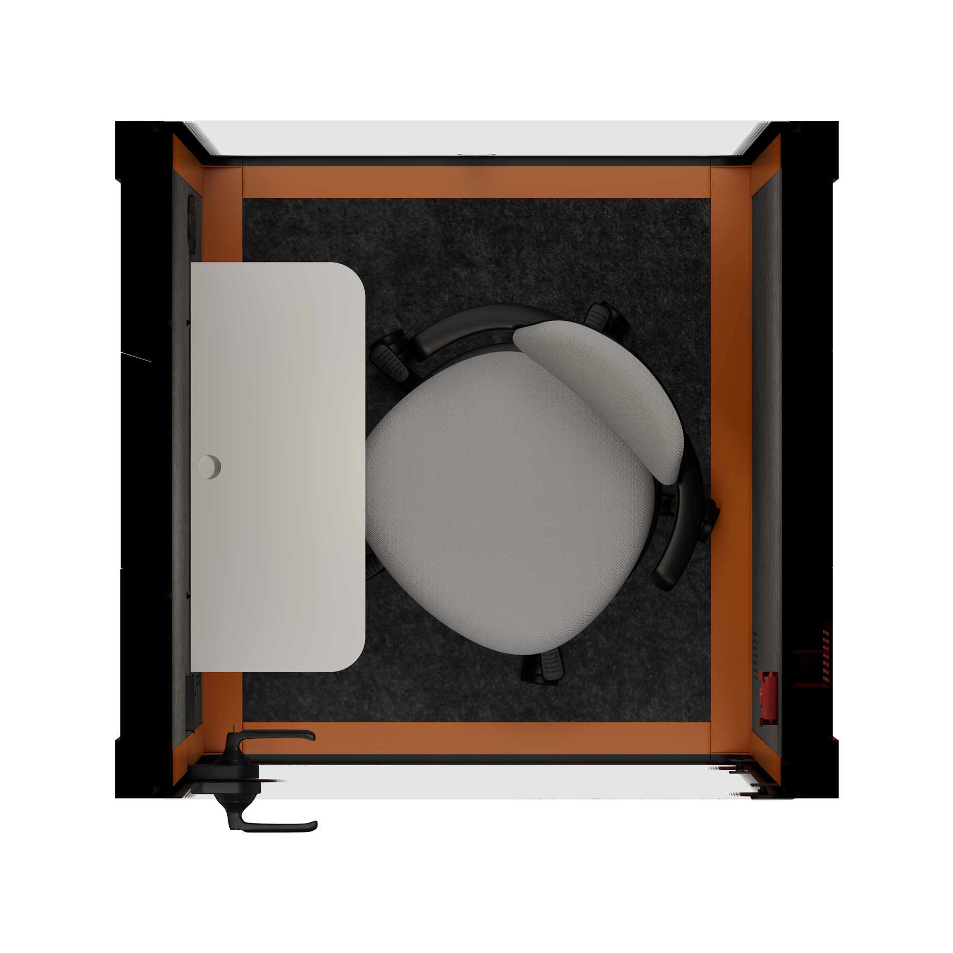 Office Pod Quell FlexWhite / Dark Grey / With Furniture