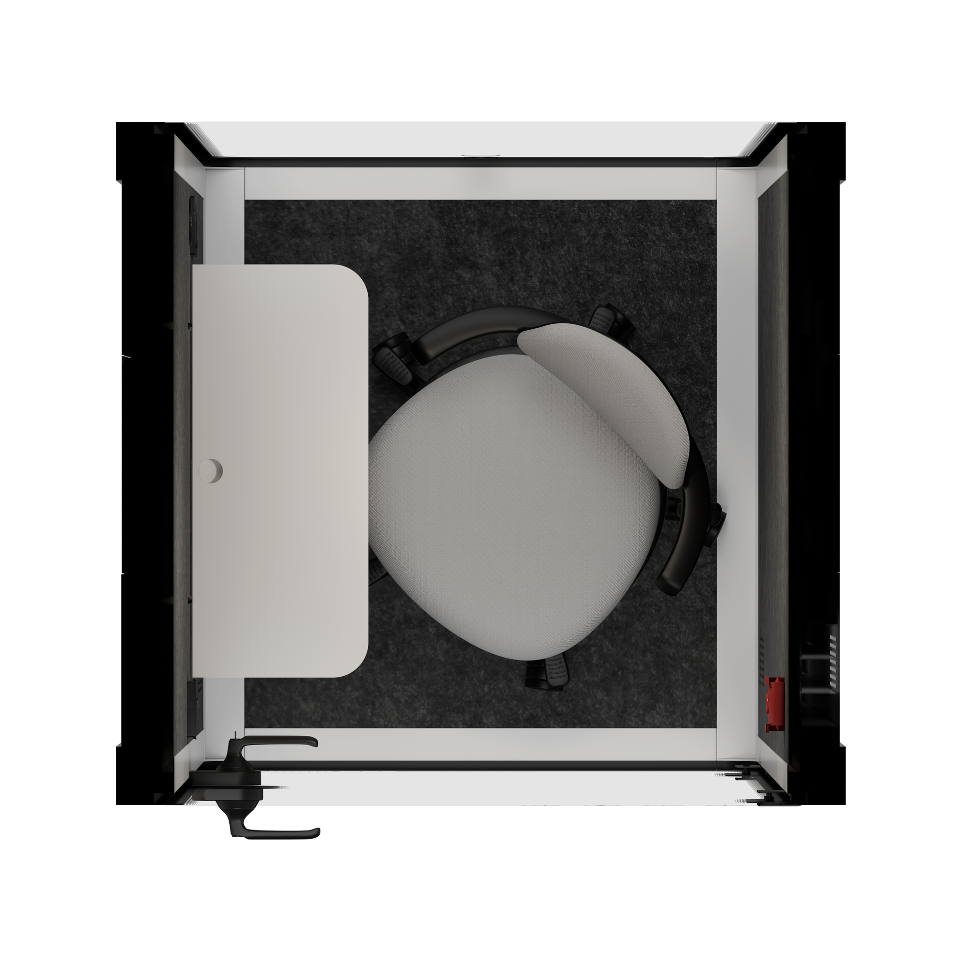 Office Pod Quell FlexWhite / Dark Grey / With Furniture