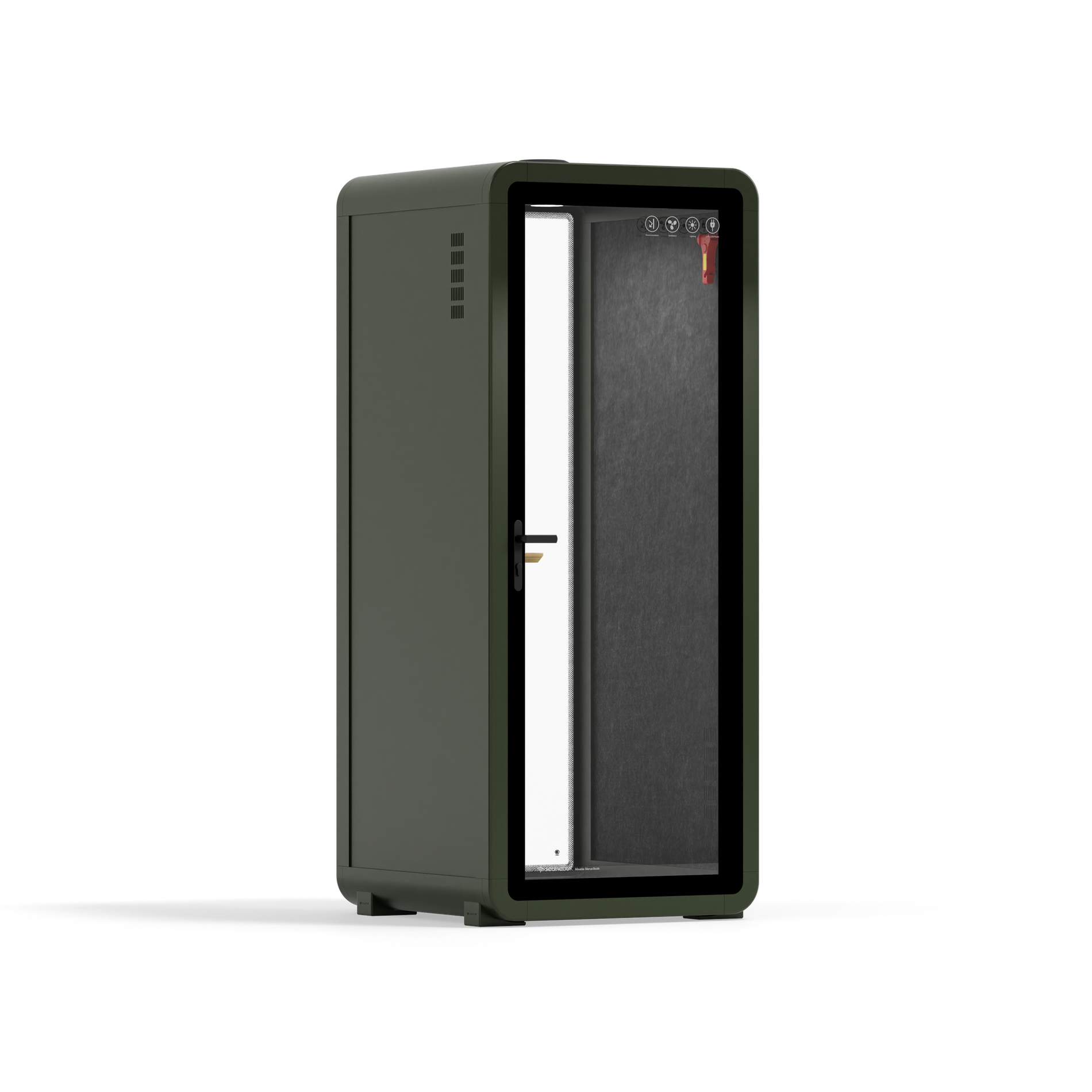 Office Pod Quell+ AcousticGreen / No Furniture / Dark Grey