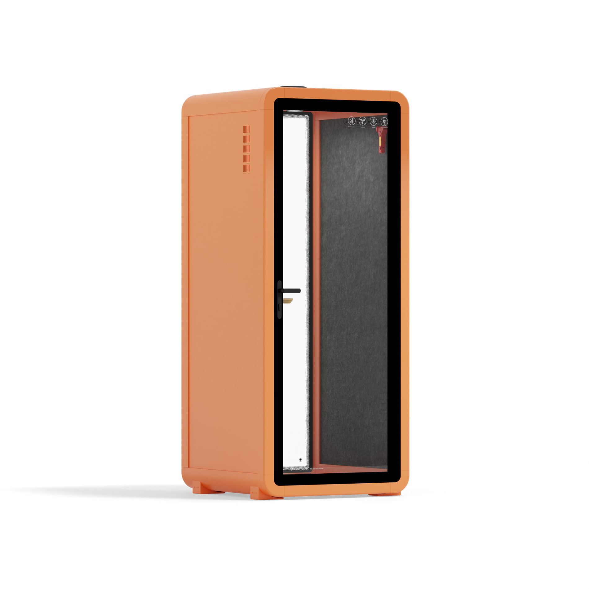 Office Pod Quell+ AcousticOrange / No Furniture / Dark Grey