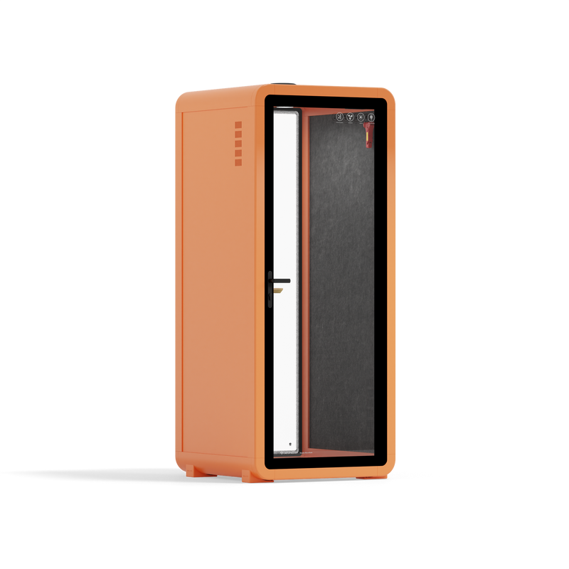 Office Pod Quell+ AcousticOrange / No Furniture / Dark Grey