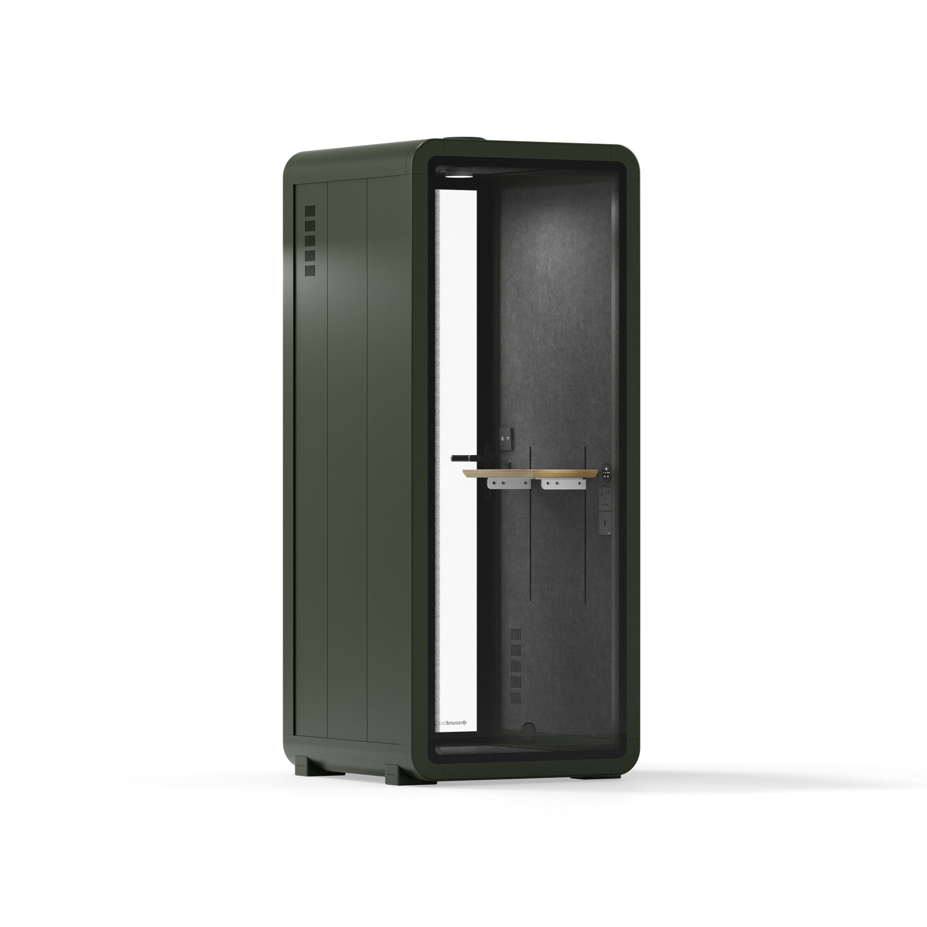 Office Pod Quell+ AcousticGreen / No Furniture / Dark Grey