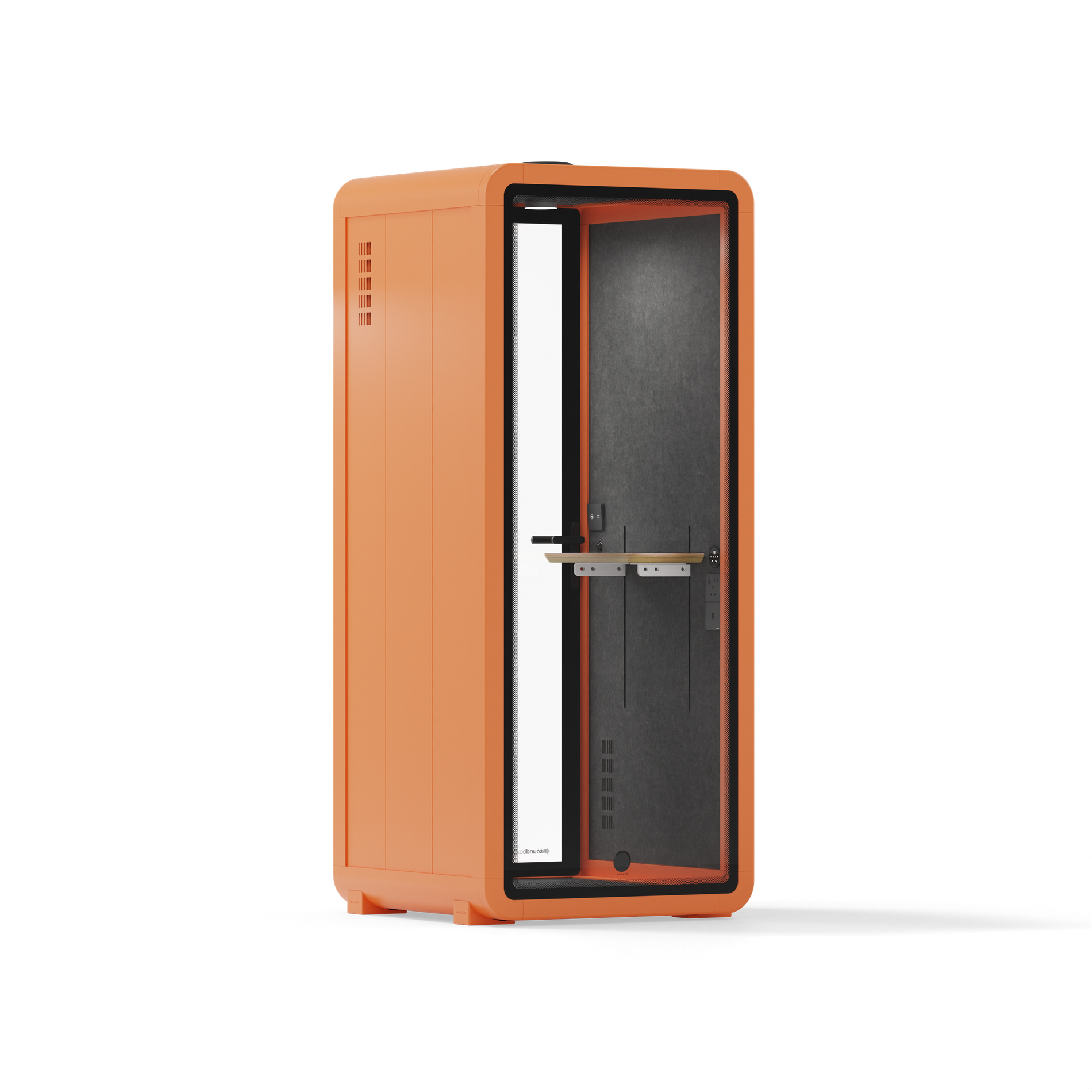 Office Pod Quell+ AcousticOrange / No Furniture / Dark Grey