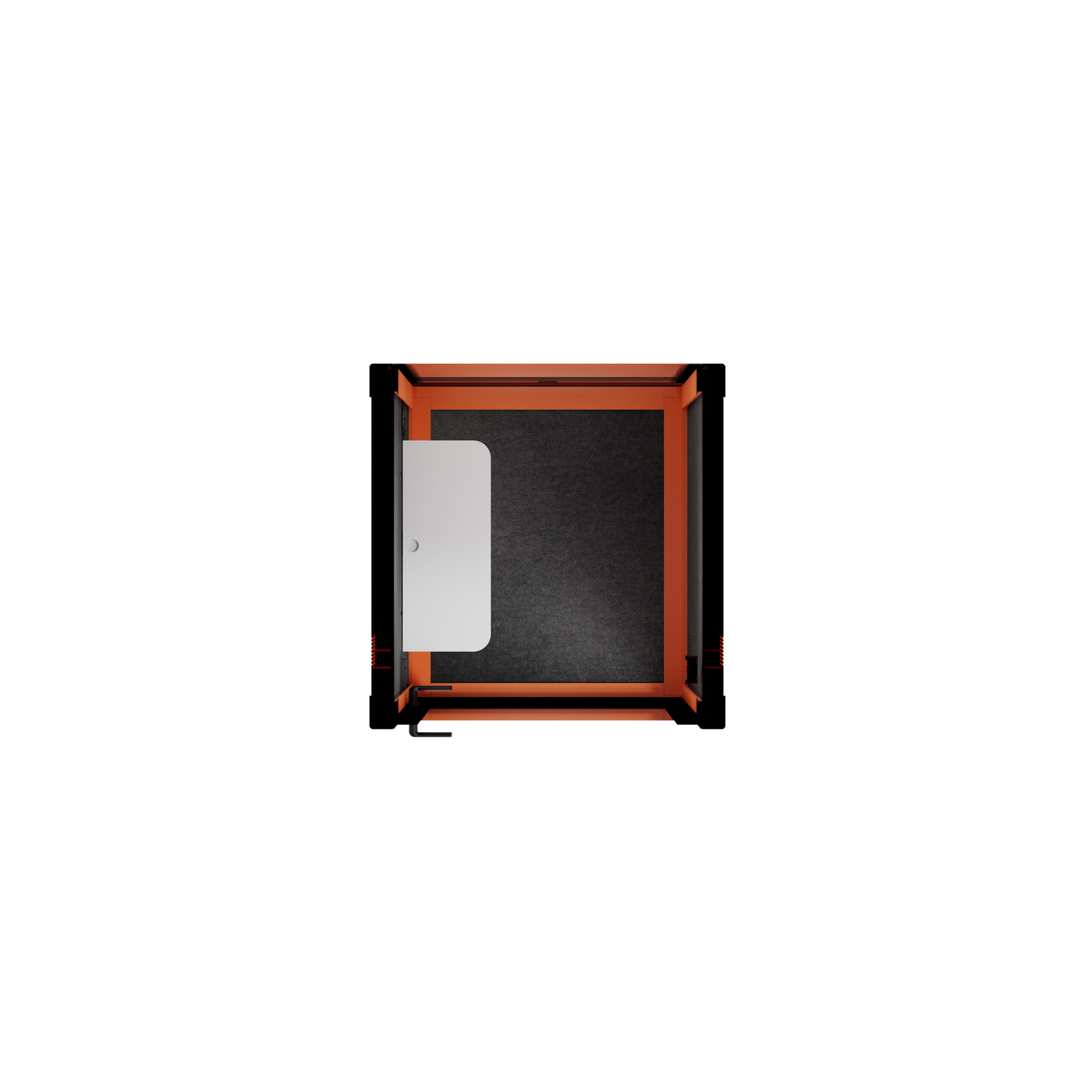Office Pod Quell+ AcousticOrange / No Furniture / Dark Grey