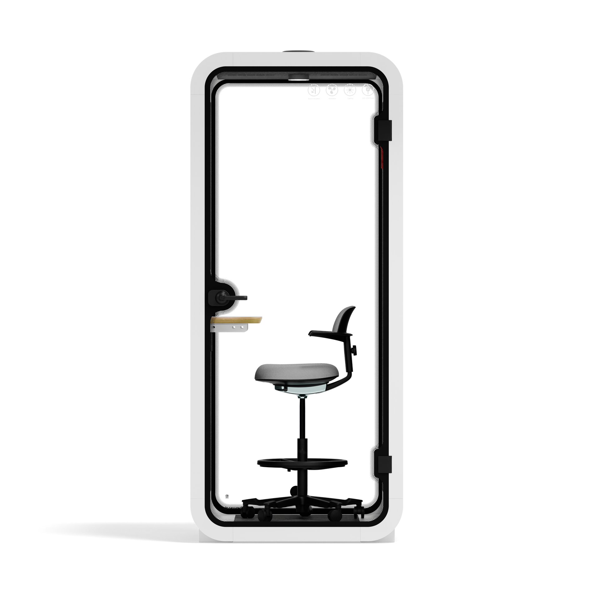Quell Flex Phone BoothWhite / Dark Grey / With Furniture