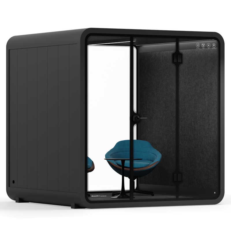 Møteboks Quell - 6 personerBlack / Dark Grey / Furniture Set 2