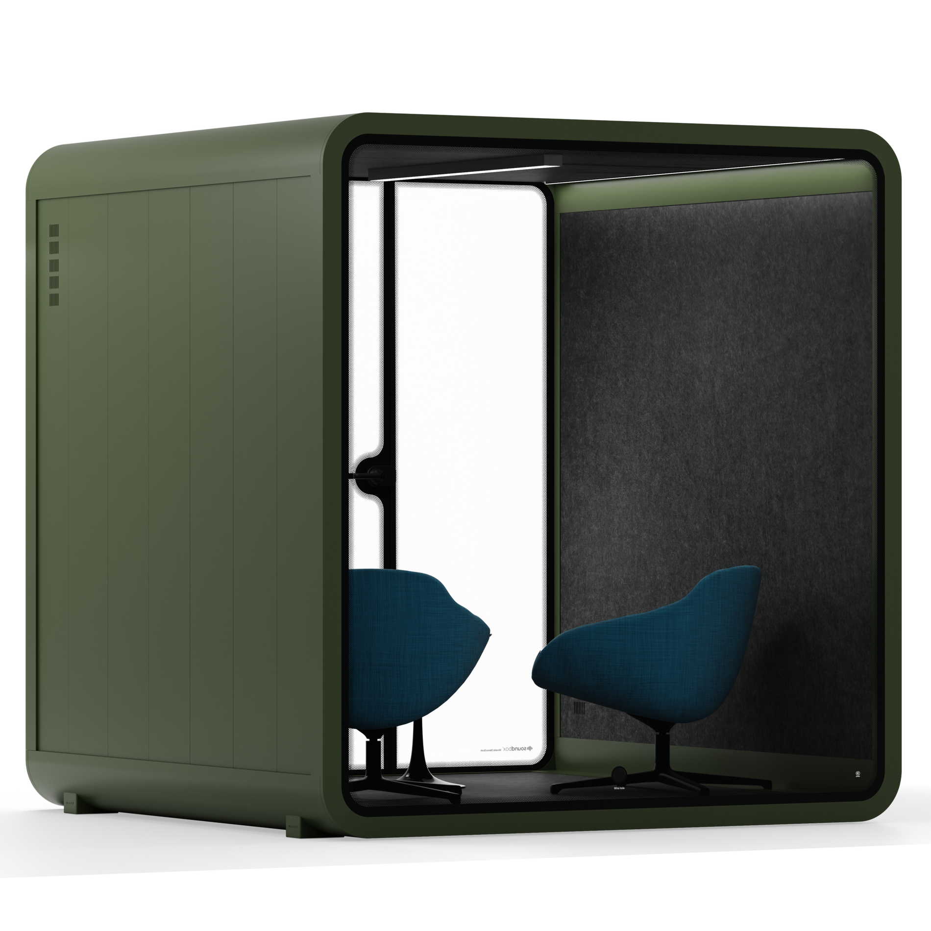 Quell - Kabina konferencyjna - 6-osobowaDark Green / Dark Grey / Furniture Set 2