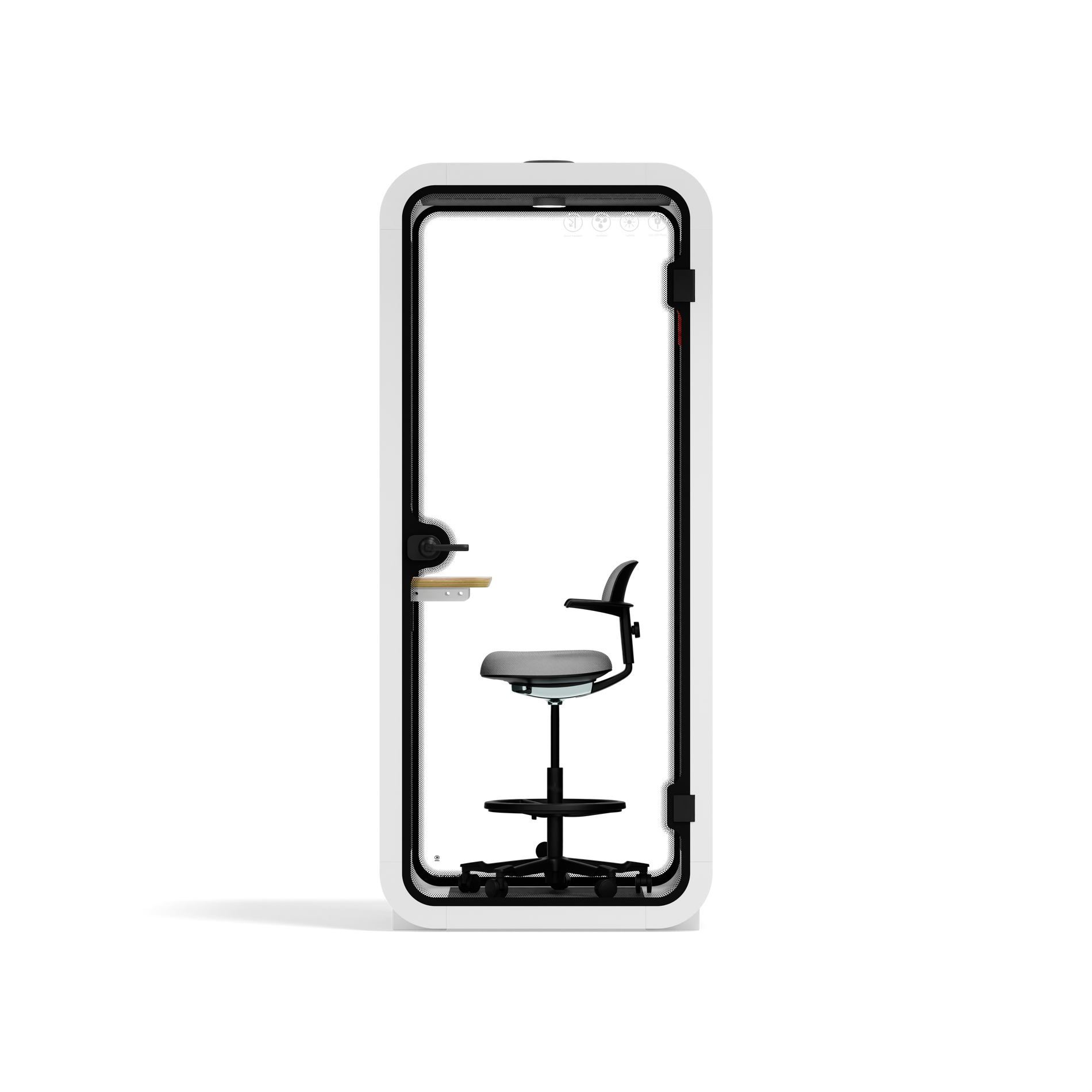 Office Pod Quell FlexWhite / Dark Grey / With Furniture