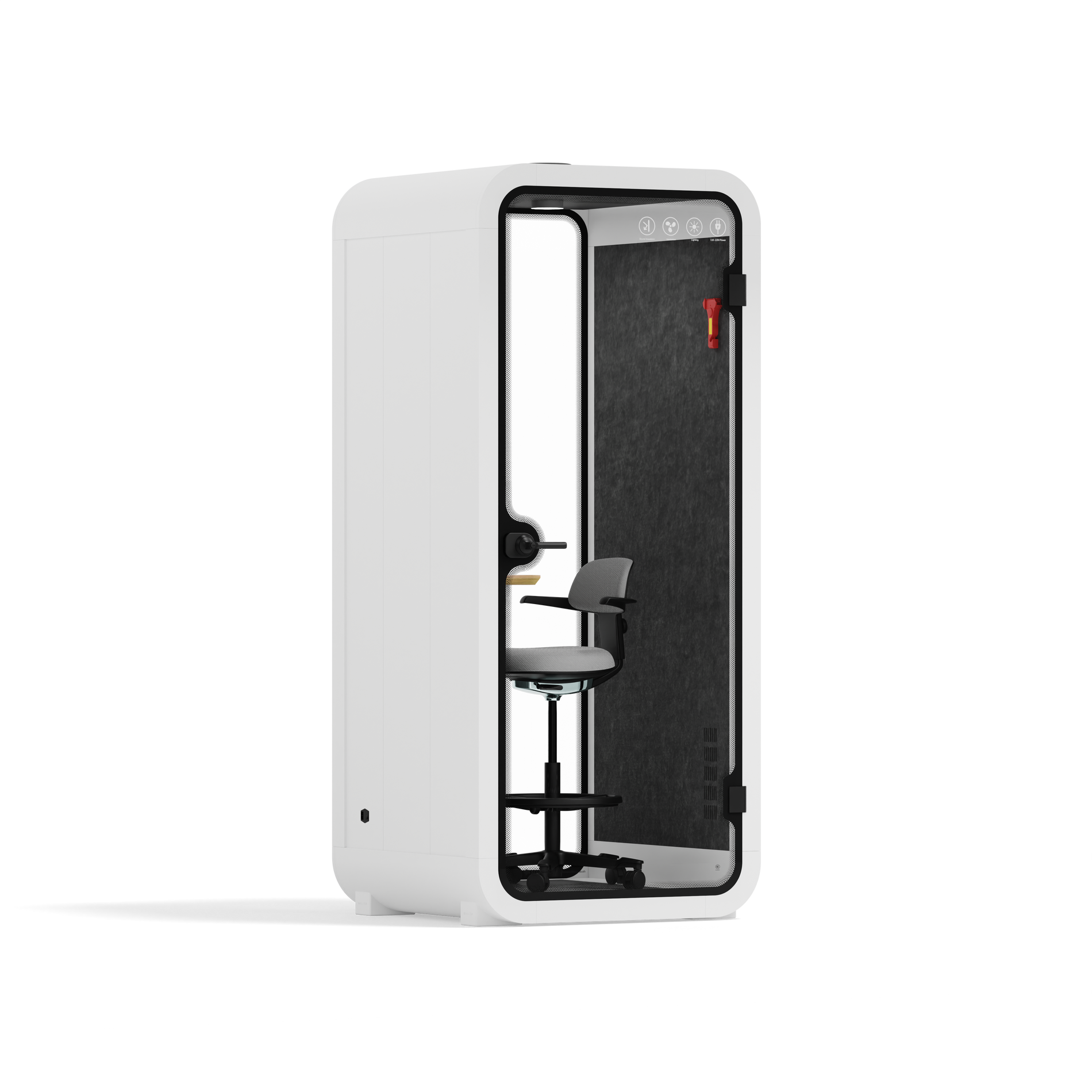 Office Pod Quell FlexWhite / Dark Grey / With Furniture