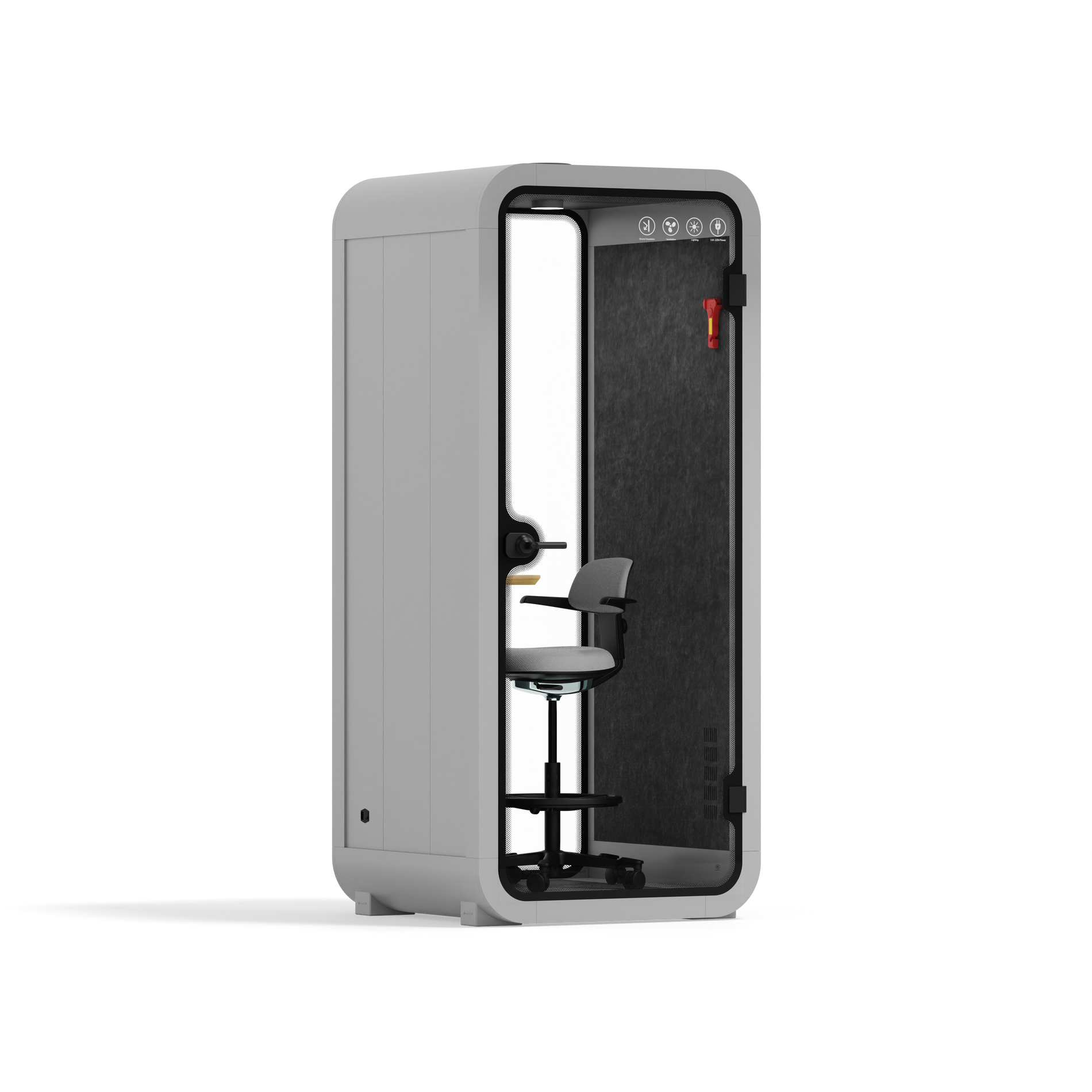 Office Pod Quell FlexLight Grey / Dark Grey / With Furniture