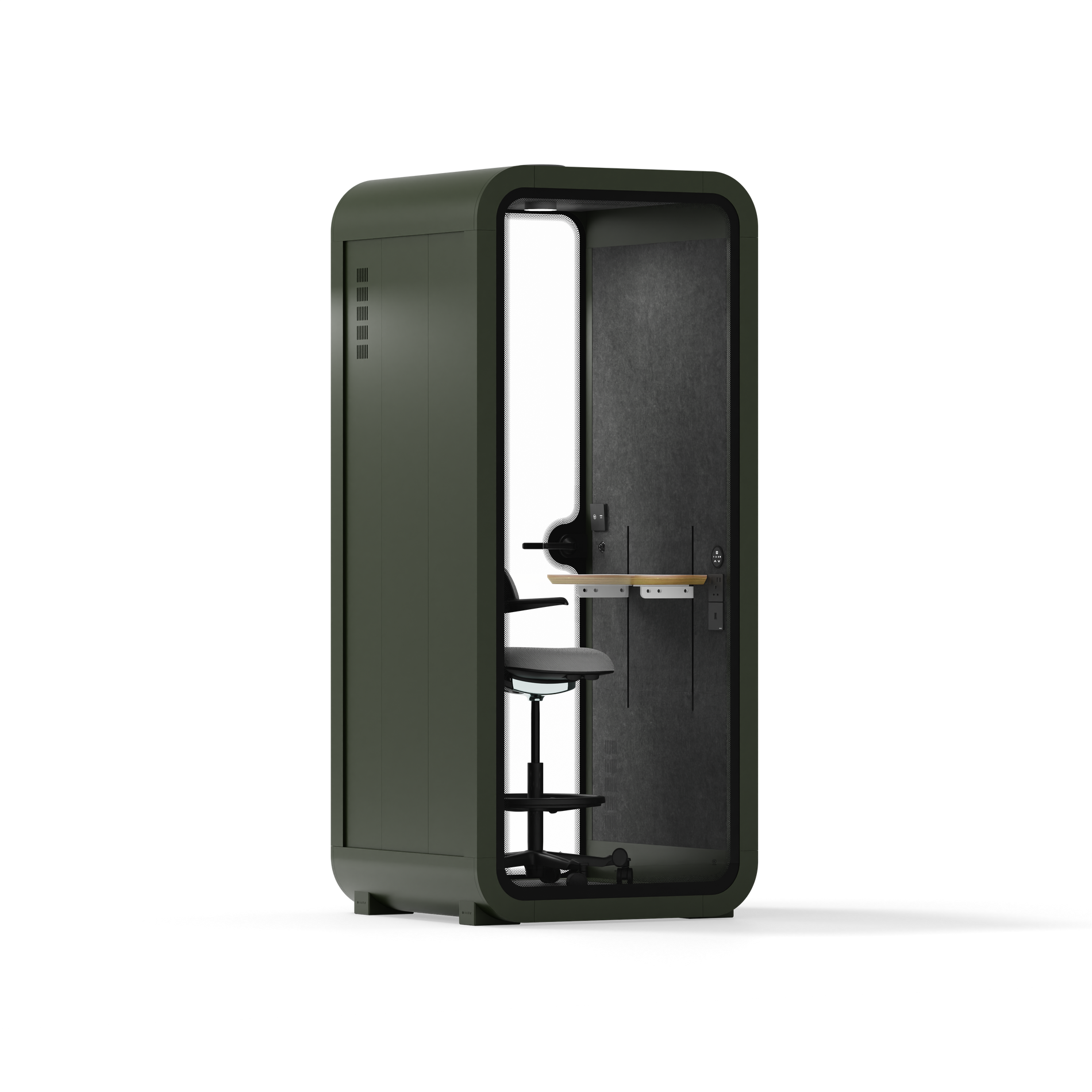 Office Pod Quell FlexGreen / Dark Grey / With Furniture