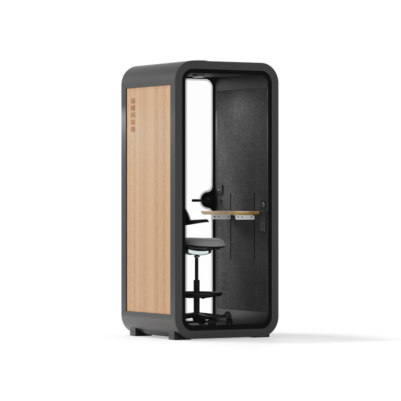 Office Pod Quell FlexWooden / Dark Grey / With Furniture