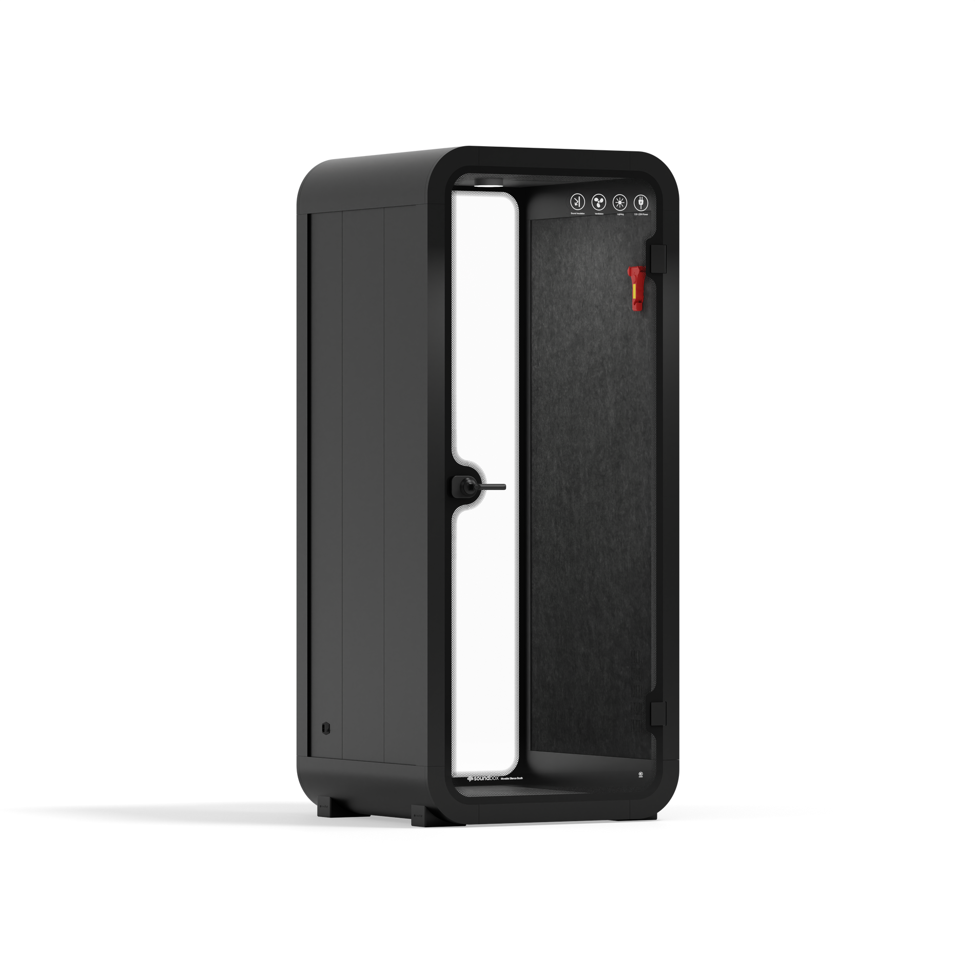 Office Pod Quell FlexCharcoal / Dark Grey / No Furniture