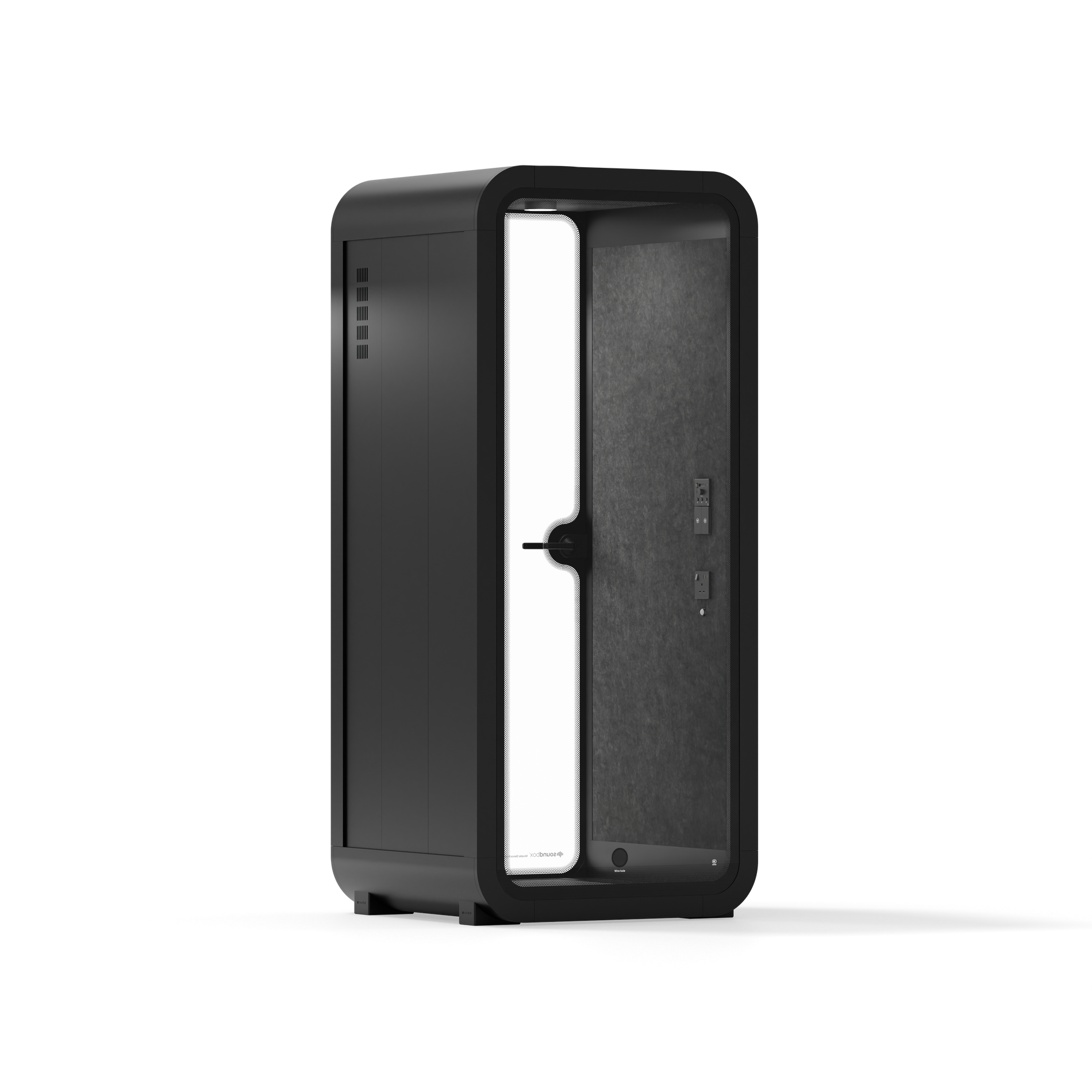 Office Pod Quell FlexCharcoal / Dark Grey / No Furniture