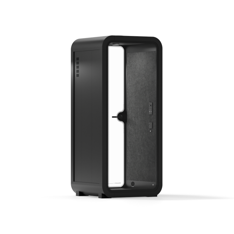 Office Pod Quell FlexCharcoal / Dark Grey / No Furniture
