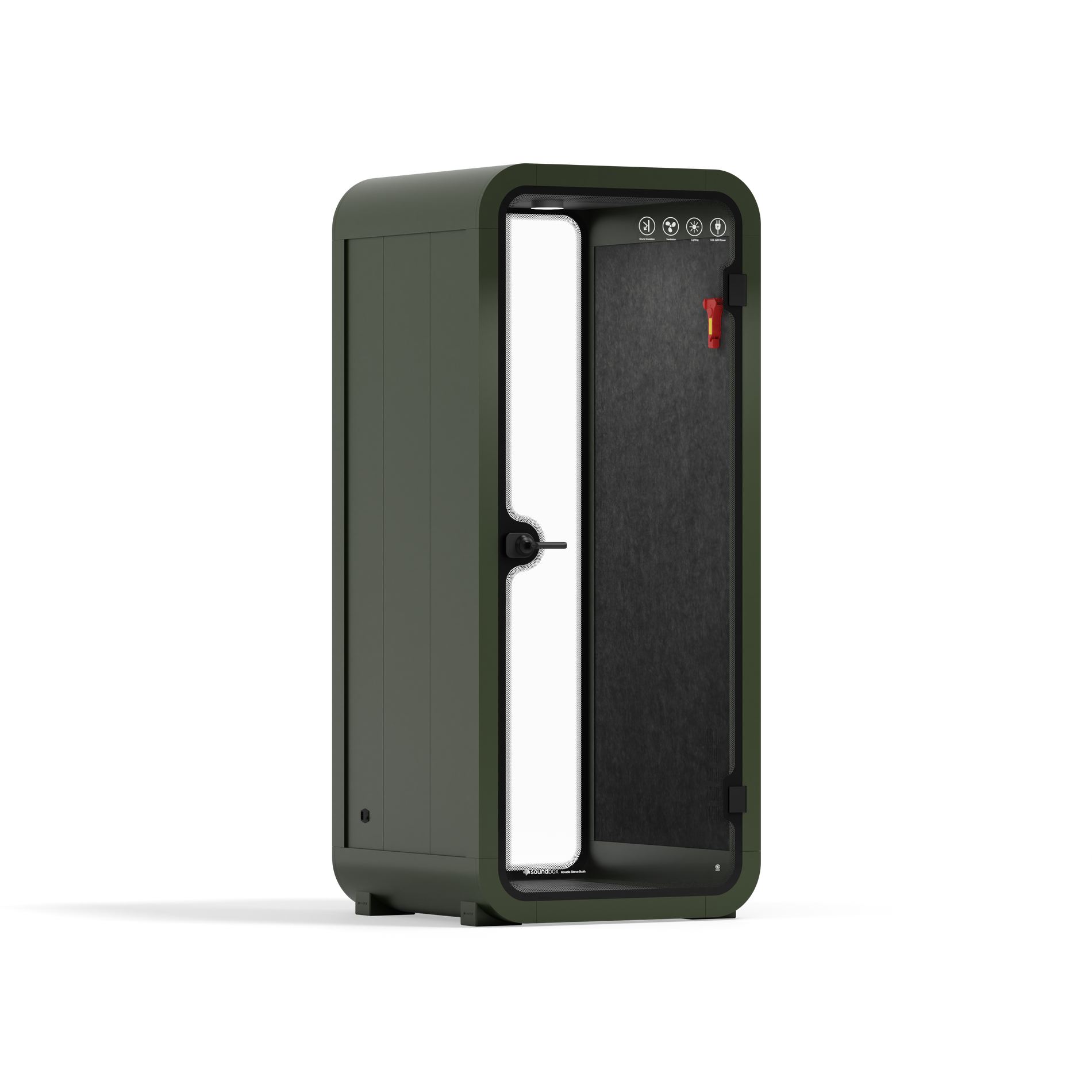 Office Pod Quell FlexGreen / Dark Grey / No Furniture