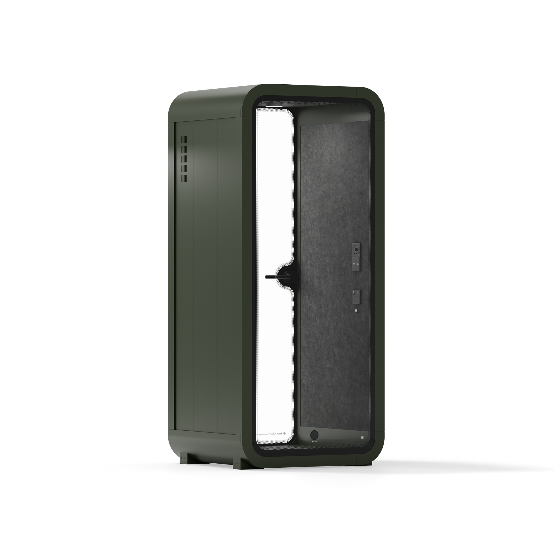 Office Pod Quell FlexGreen / Dark Grey / No Furniture