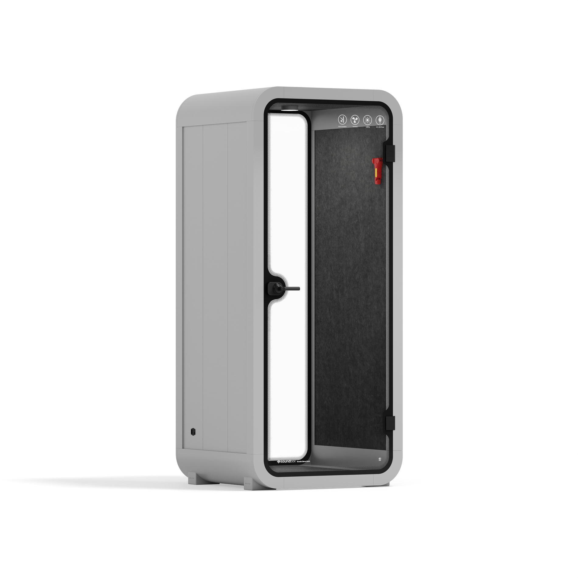 Office Pod Quell FlexLight Grey / Dark Grey / No Furniture