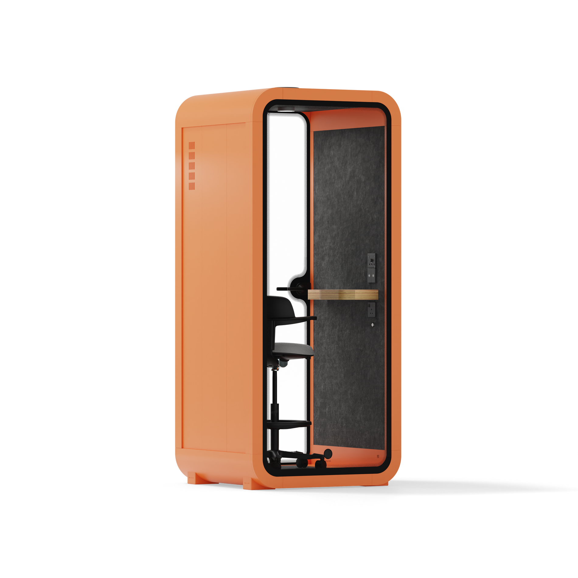 Quell Büro-Pod SoloOrange / Dark Grey / With Furniture