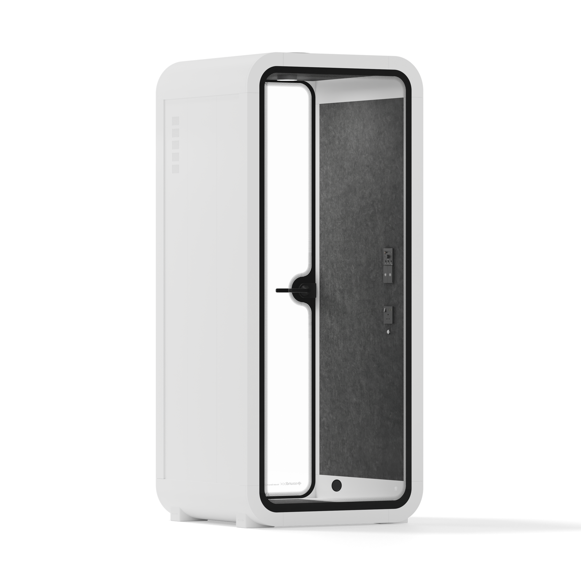 Quell Acoustic Phone BoothWhite / Dark Grey / No Furniture