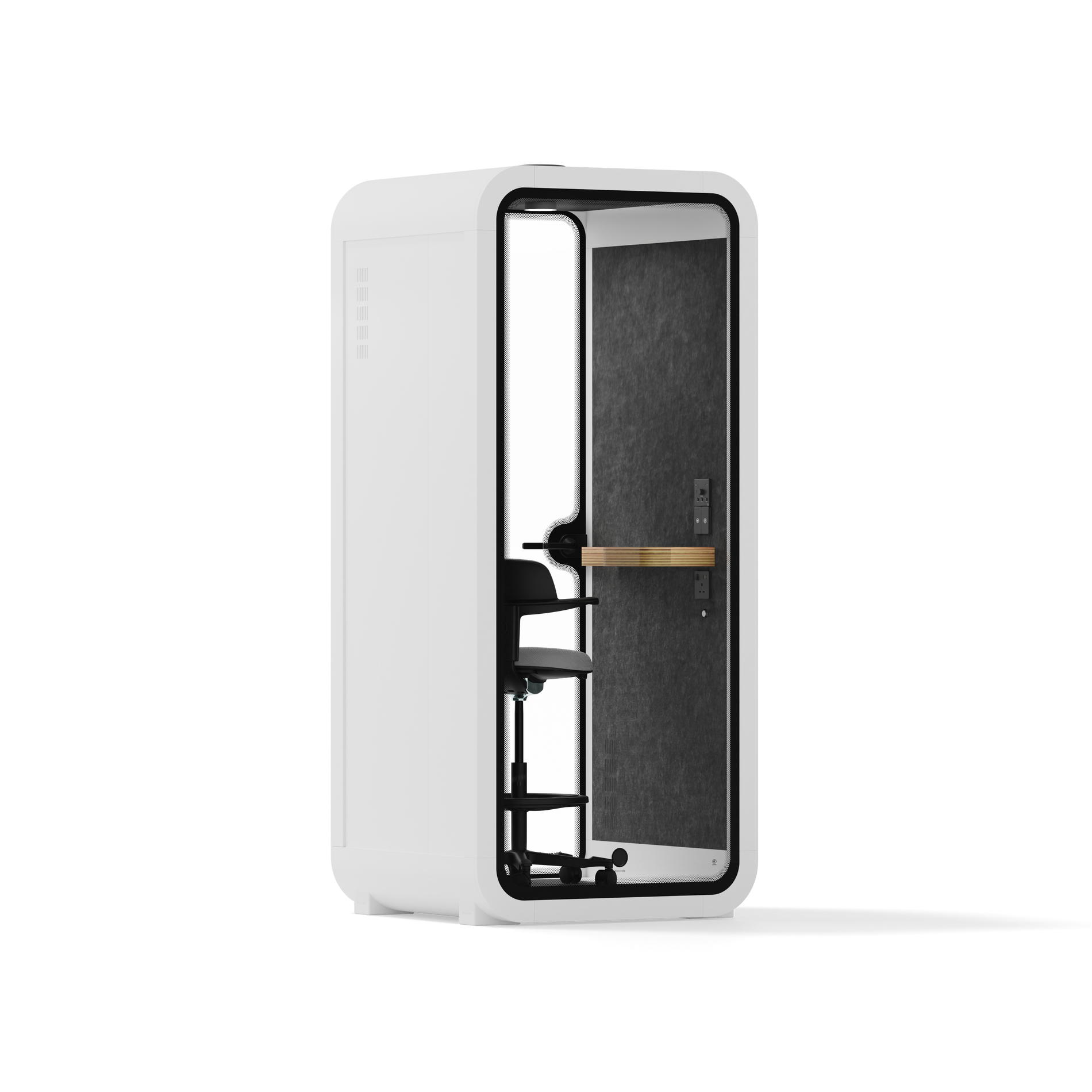 Quell Büro-Pod SoloWhite / Dark Grey / With Furniture