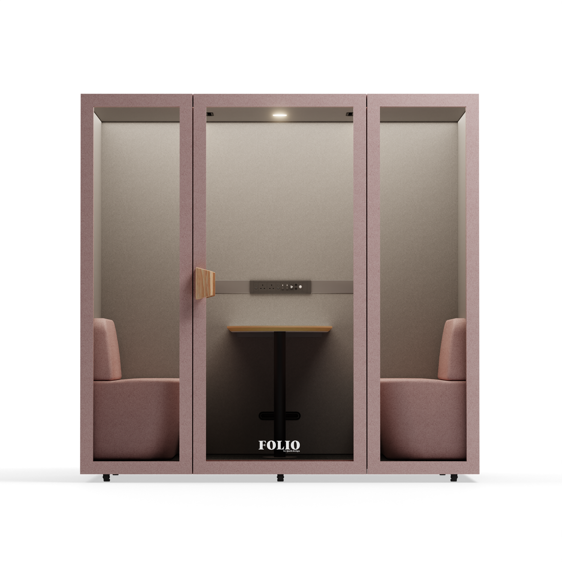 Folio Office Pod - 2-4 PersonFolio Blush / Furniture As Per Images