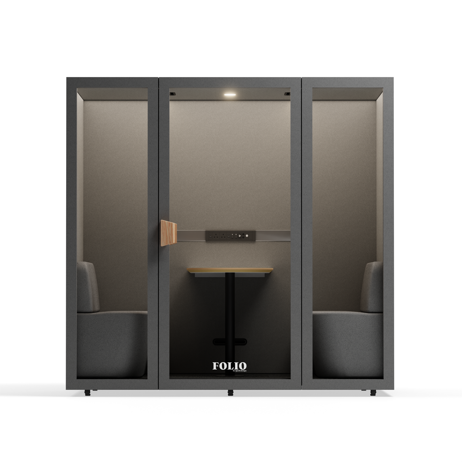 Folio Office Pod - 2-4 PersonFolio Dark Grey / Furniture As Per Images