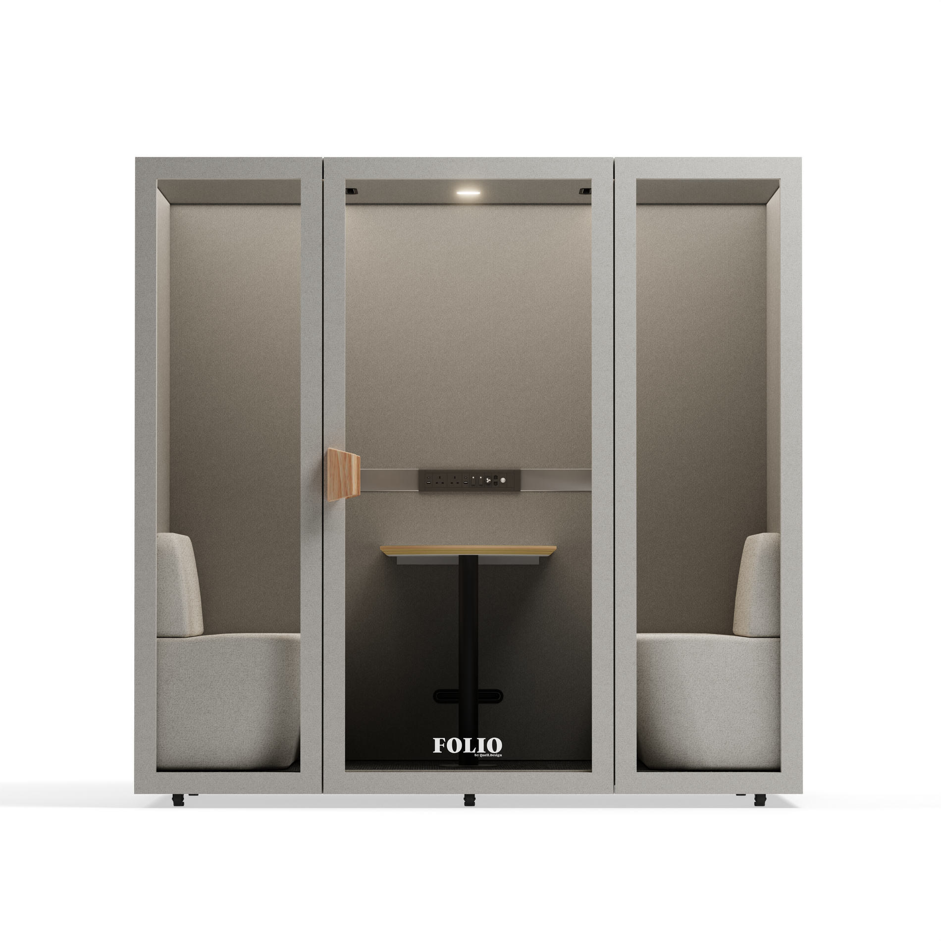 Folio Office Pod - 2-4 PersonFolio Pebble Grey / Furniture As Per Images