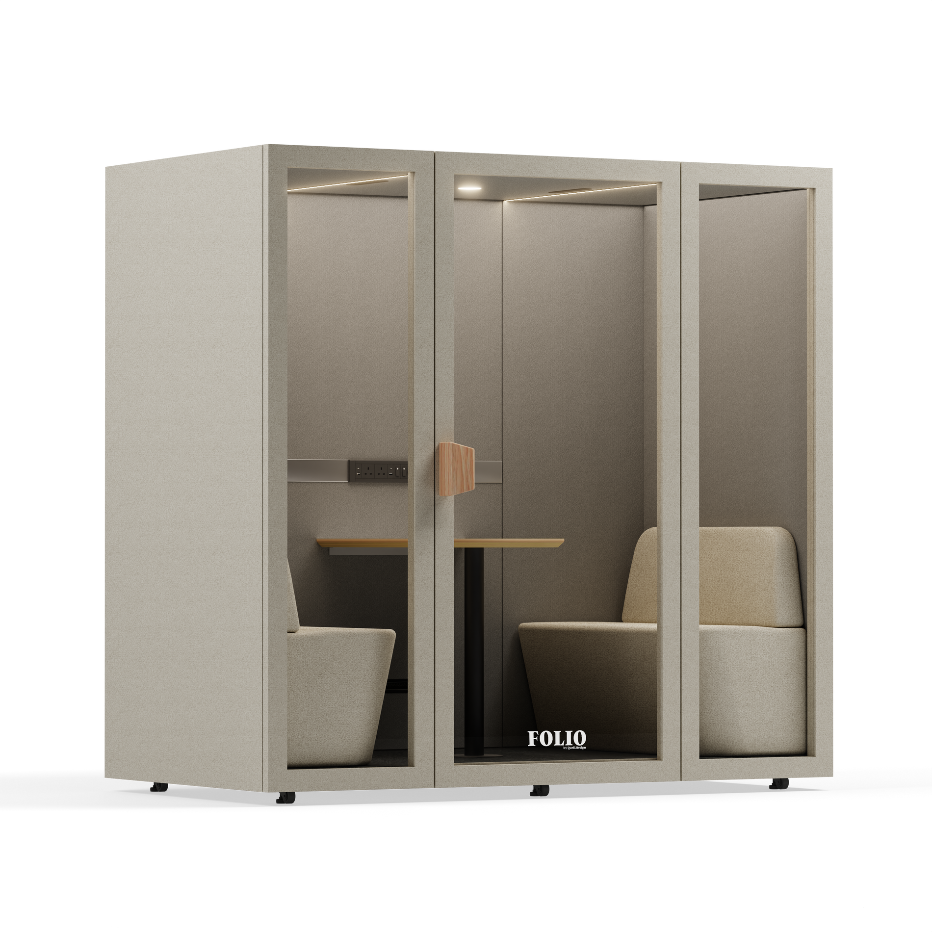 Folio Office Pod - 2-4 PersonFolio Beige / Furniture As Per Images