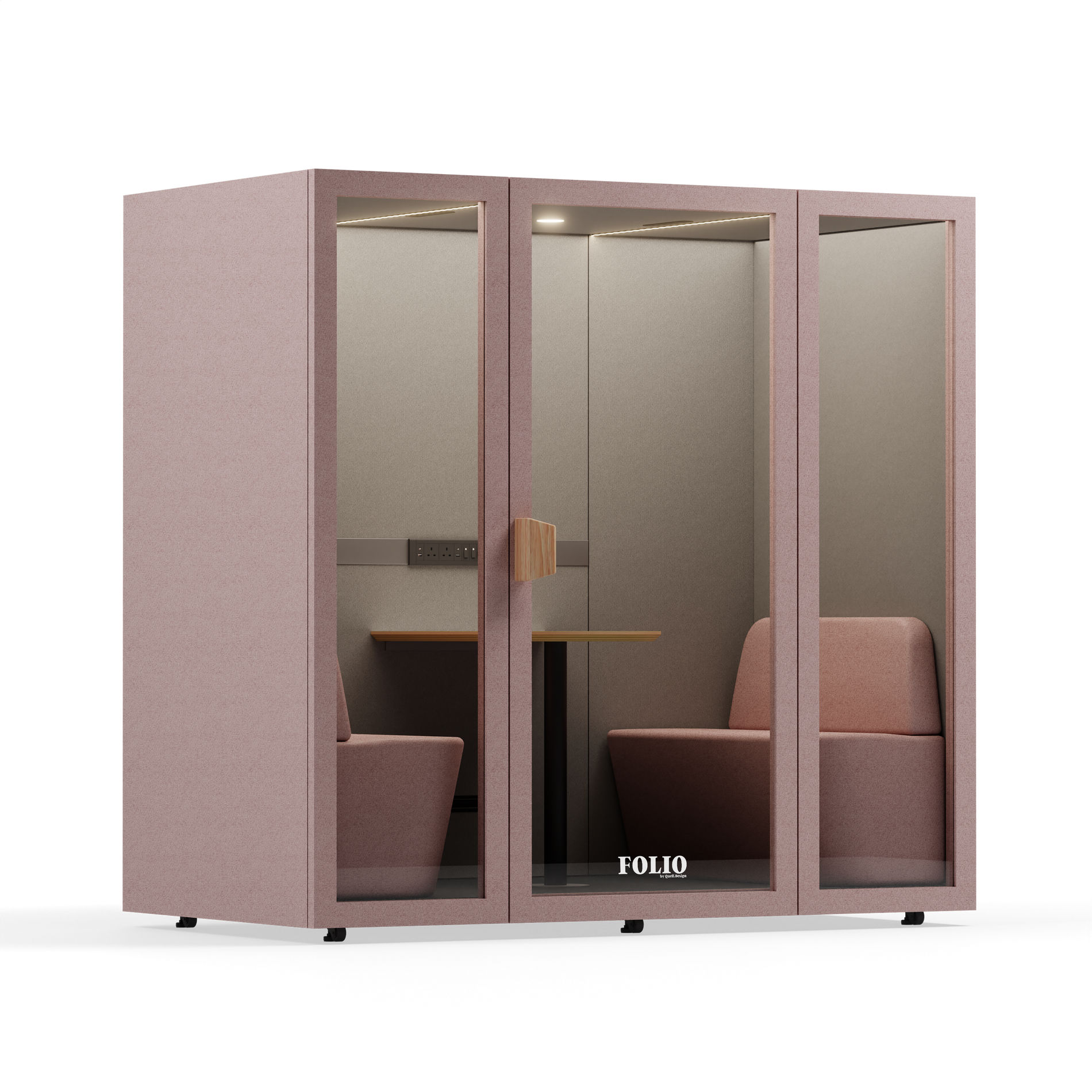 Folio Office Pod - 2-4 PersonFolio Blush / Furniture As Per Images