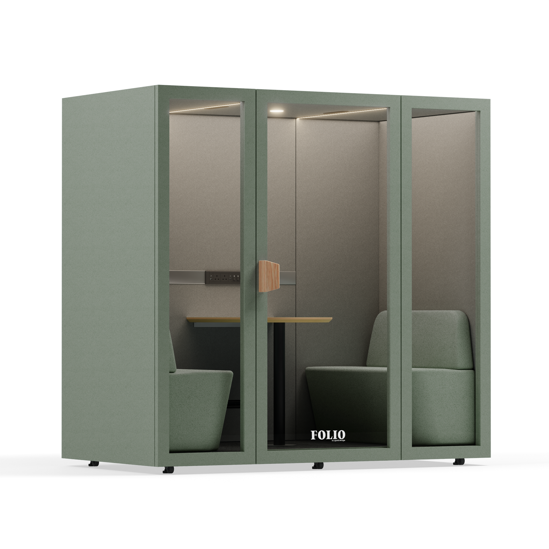 Folio Office Pod - 2-4 PersonFolio Dusty Teal / Furniture As Per Images